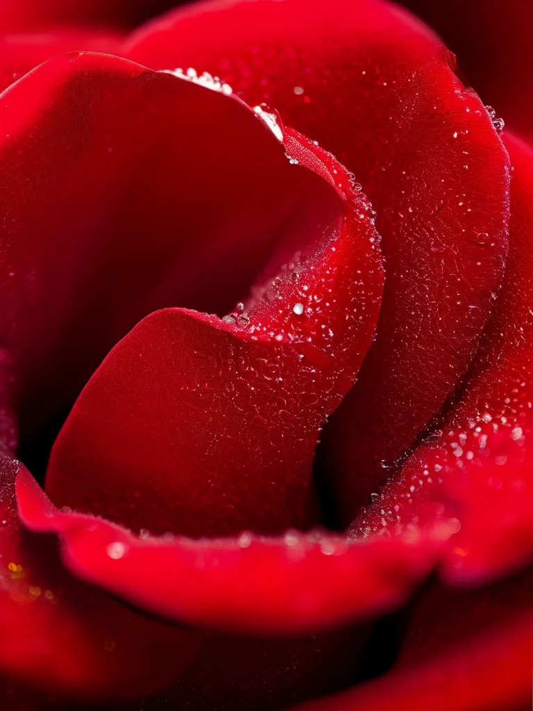 Short square nails with deep crimson velvet chrome finish