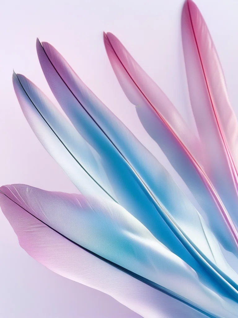 25+ Enchanting Korean Nail Art Ideas to Elevate Your Manicure Game 4 Almond-shaped nails exhibit a flawless ombre gradient transitioning from soft baby pink to lavender and then to pale sky blue. The nails have a smooth, glossy finish, highlighting the seamless color blend.