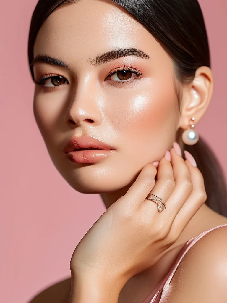 25+ Enchanting Korean Nail Art Ideas to Elevate Your Manicure Game 5 Coffin-shaped nails in a nude matte finish are adorned with minimalist black abstract line art on one accent nail and a single tiny pearl near the cuticle on another. The remaining nails are solid nude.