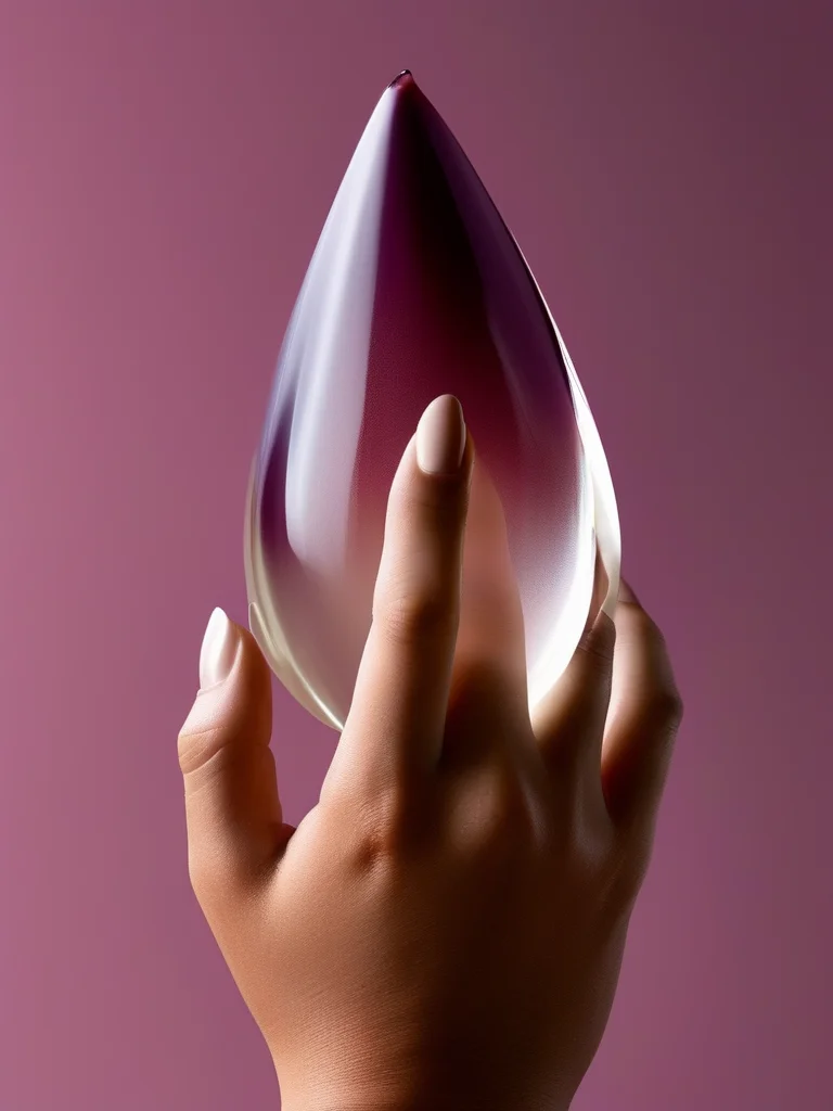 Close-up of a Gel-X nail extension showing the gradient transition of thermochromic gel polish from dark purple to light pink.