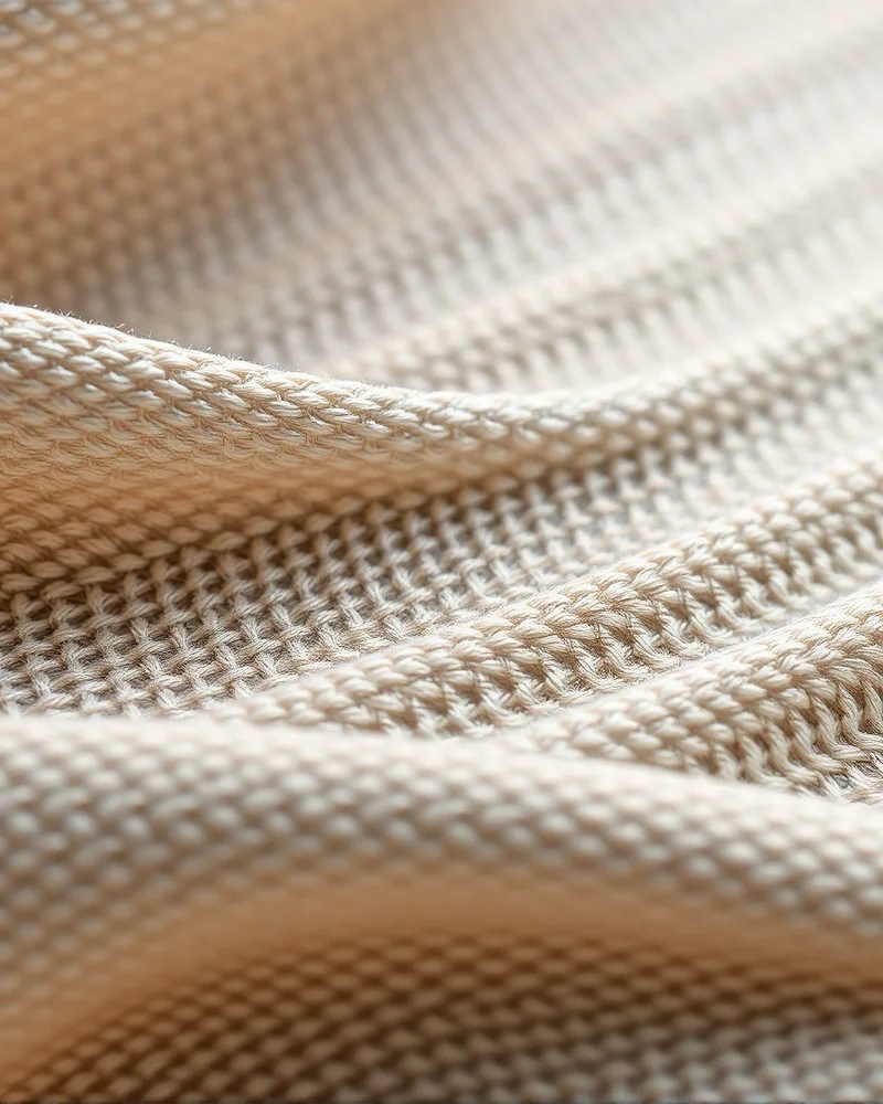 Close-up view of a high-end bio-synthetic fabric showing a tight, sophisticated weave pattern with a matte finish.