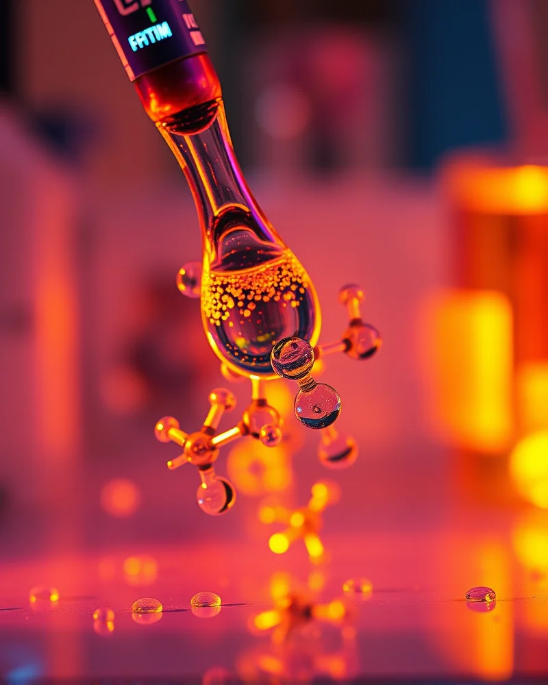 Scientific visualization of photochromic pigments within bio-adaptive nail polish reacting to UV light.