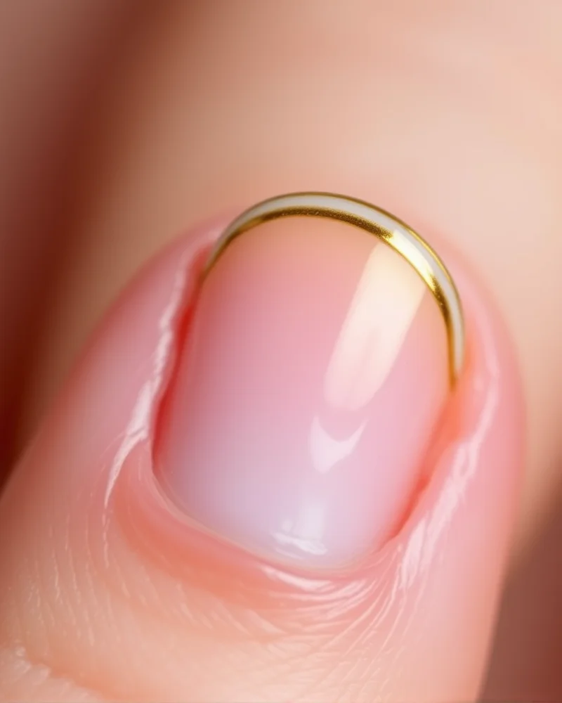 10 French Tip Nail Designs That Will Define Your Aesthetic This Year 5 Short, natural nails featuring a very delicate and thin gold chrome French tip.