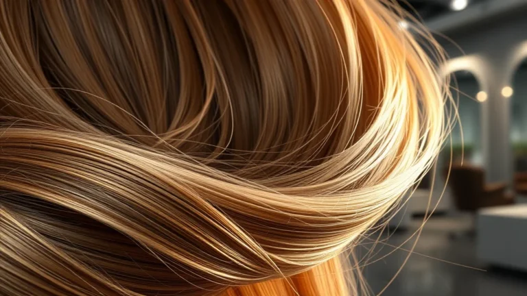 Close-up of premium bio-synthetic hybrid hair extensions showing natural texture.