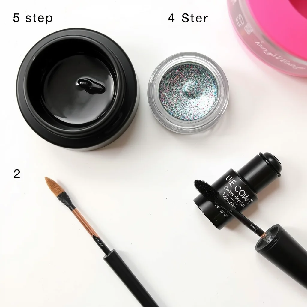 The tools required for DIY chrome nail application at home.