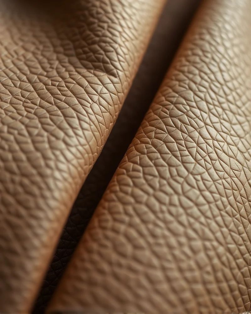 Sustainable Tech-Core: How to Style Biodegradable Vegan Leather in 2027 2 Close-up of sustainable mycelium bio-leather material with a natural, organic grain texture.