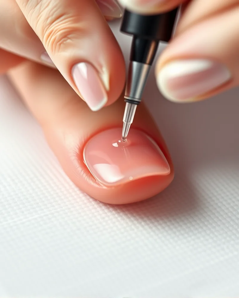 Bio-Adaptive Manicures: The Rise of pH-Responsive Gel Polishes in 2027 3 Close-up view of a professional gel base coat application on a natural nail, highlighting the clarity and high-gloss viscosity of the bio-polymer formula.