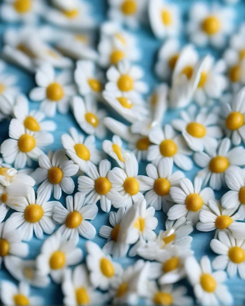 7 July Nails Ideas That Are Taking Over Your Feed This Summer 5 Almond nails with a light blue pastel base and delicate hand-painted daisy art, capturing a fresh and feminine summer look.