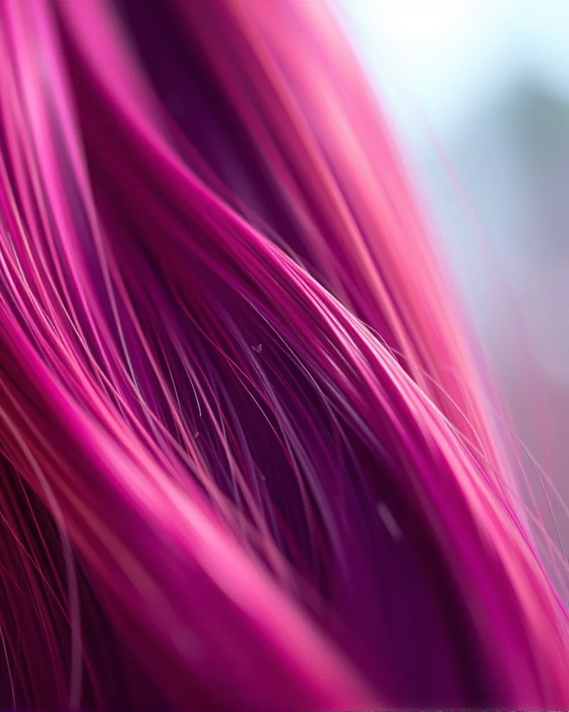 Bio-Adaptive Hair Color: The 2027 Guide to pH-Responsive Salon Tints 5 Close-up of healthy, glossy hair showing a reflective protective barrier created by bio-polymer sealing technology.