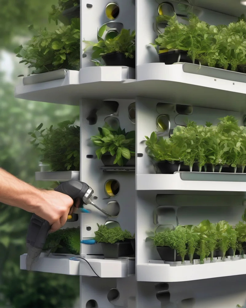 Biophilic Modular Garden Walls: The DIY Guide for Small Urban Balconies (2026 Edition) 7 Close up showing secure anchor bolt installation for a modular garden wall on a concrete balcony.