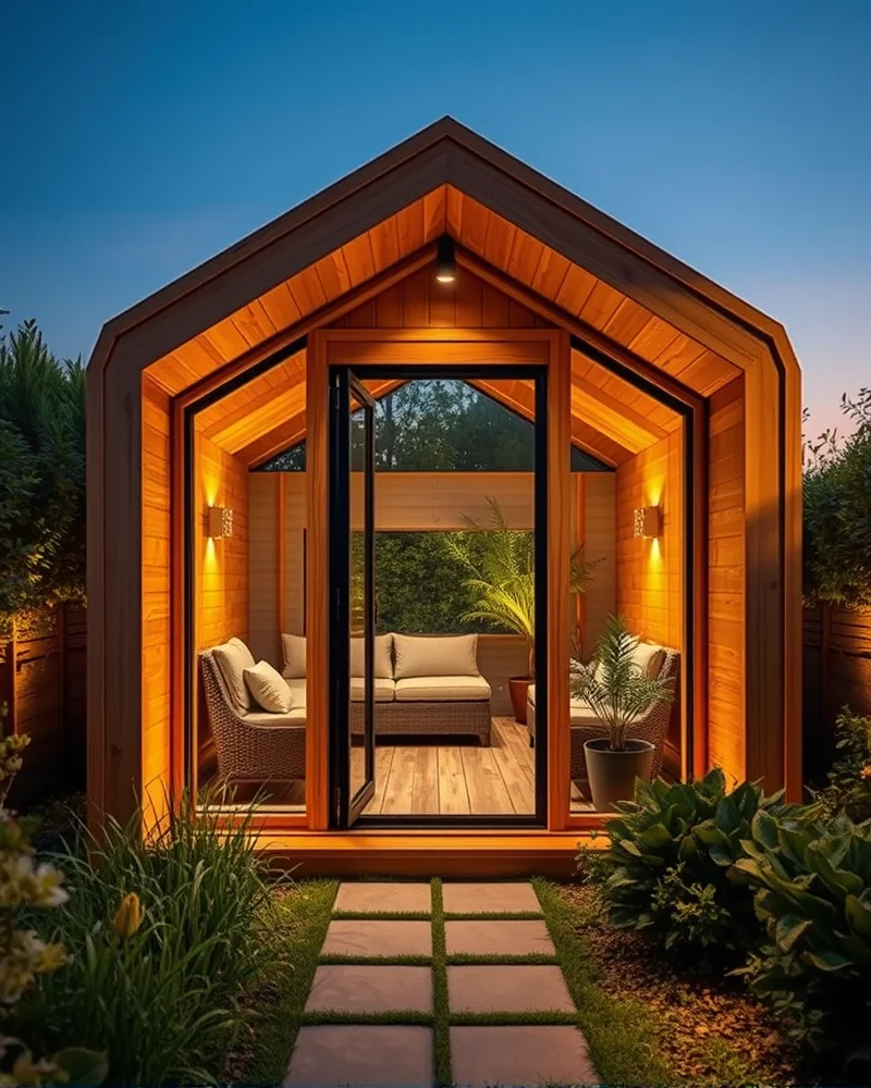 Biophilic Modular Garden Pods: Transforming Small Backyards into 2027 Wellness Retreats 6 A luxurious modular garden pod nestled in a small backyard, highlighting the high property value and wellness appeal of the structure.