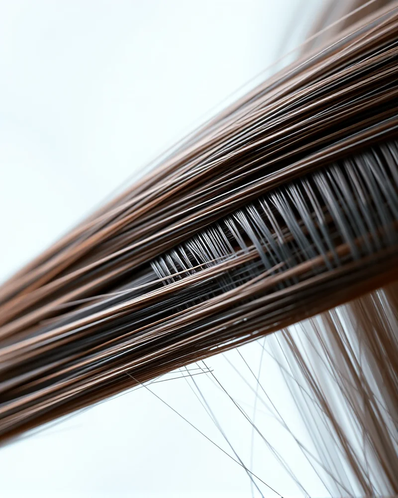 Bio-Adaptive Hair Color: The 2027 Guide to pH-Responsive Salon Tints 3 A microscopic view of a healthy, smooth human hair cuticle reflecting light, illustrating the structural integrity required for long-lasting hair color.
