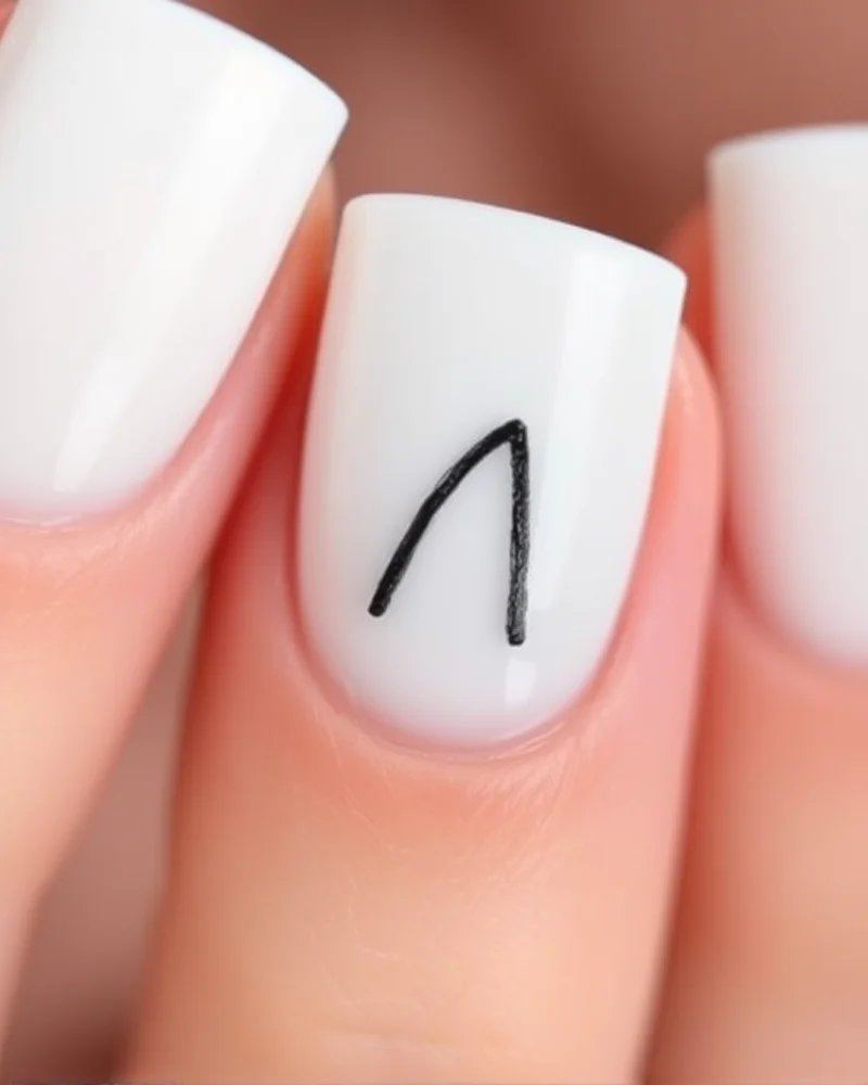 Shark Week Nails: 7 Fierce Designs to Make a Splash This Season 2 Minimalist shark fin nail art on short square nails.