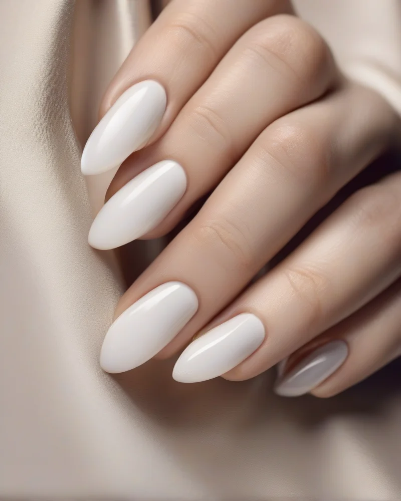 15 Trendy Nail Inspo Back to School Ideas for a Stylish Semester 2 Clean girl minimalist milky white nail inspo back to school trend.