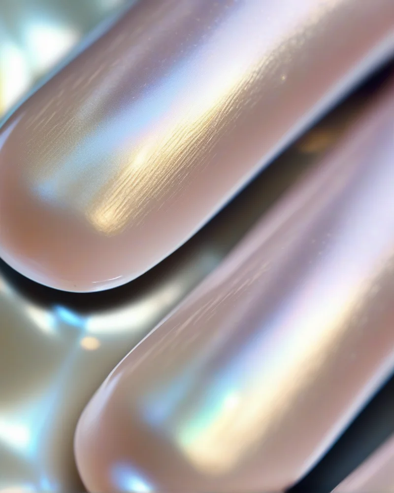 Glazed donut chrome white toes pedicure design.