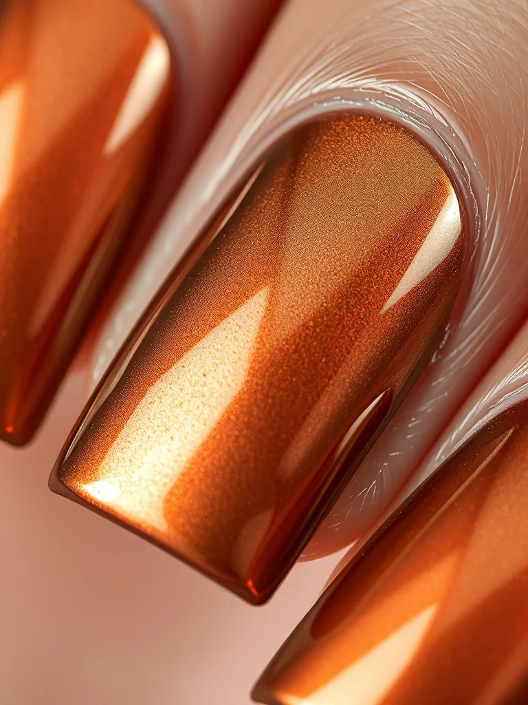 7 Late Summer Nails That Are Defining The End Of The Season 4 Deep bronze and olive chrome square nails.