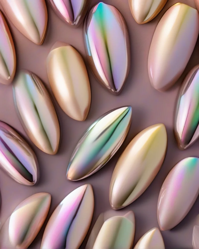 Glazed donut chrome nails for students