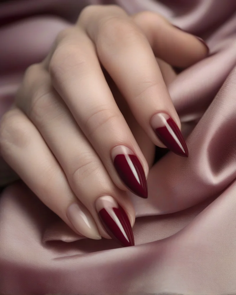 10 Reasons Why Ruby Nails Are The Ultimate Luxury Manicure Trend 5 Modern twist on the French manicure with ruby red tips.