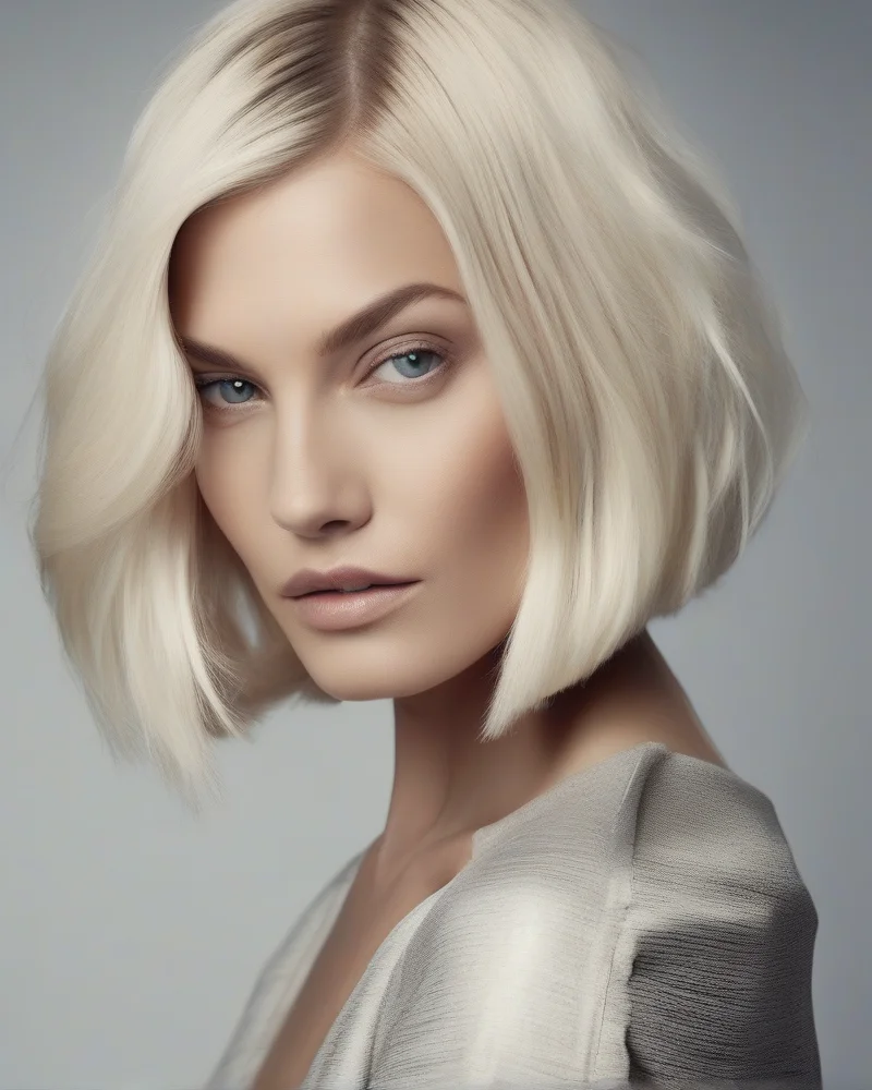 10 Timeless and Chic Senior Hairstyles for a Sophisticated Look 6 Sophisticated long bob (lob) on a mature woman with platinum hair.