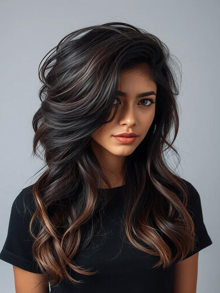 A student with a voluminous 90s blowout hairstyle.