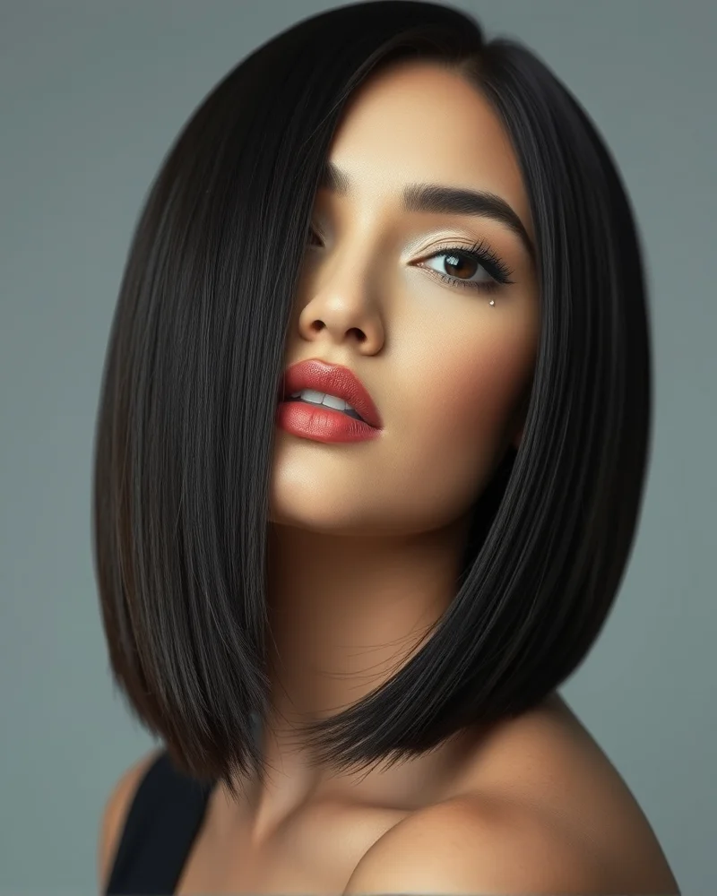 Model with glass hair and a single crystal firework accent.