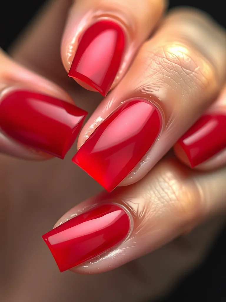7 Late Summer Nails That Are Defining The End Of The Season 8 Translucent jelly ruby nails.