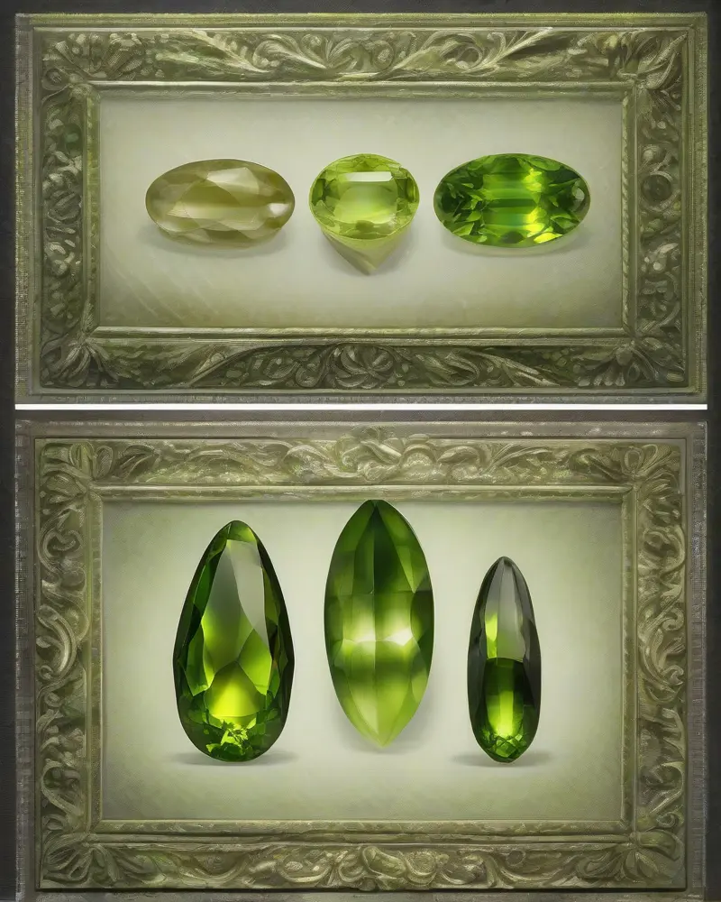 Peridot Nails: The Vibrant Green Trend Defining Luxury Manicures 8 Comparison of different nail shapes featuring peridot green polish.