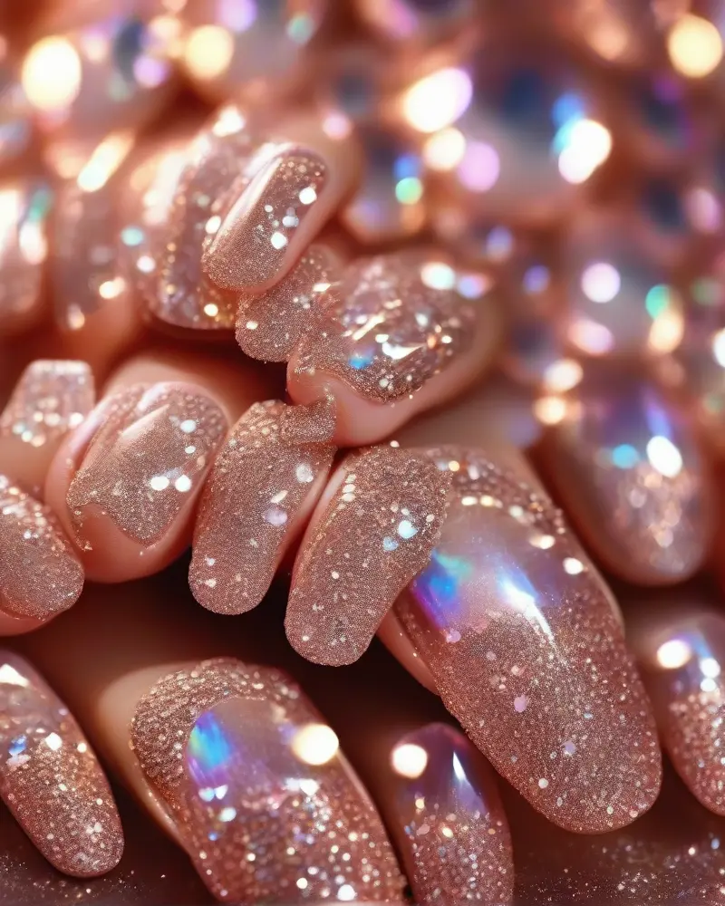 10 Exquisite Pedicure Ideas to Elevate Your Foot Aesthetic This Season 8 Glitter and crystal-encrusted luxury pedicure.