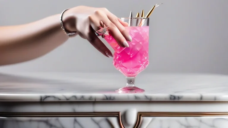 10 Iconic Y2K Nail Ideas to Revive Your Nostalgic Manicure Era 14 Close-up of luxury Y2K inspired manicure with jelly pink and silver star nail art.
