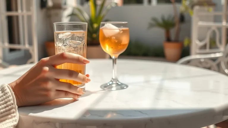 7 Late Summer Nails That Are Defining The End Of The Season 9 Close-up of elegant late summer nails featuring a sun-kissed gradient finish in a luxury setting.