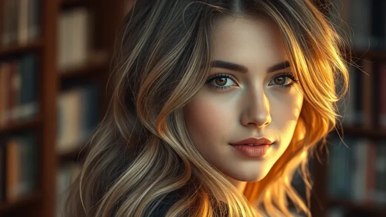 A student with stunning, styled glossy beach waves for back to school.