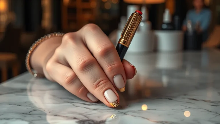 Mastering the Art of Nails School: The Ultimate Guide for Aspiring Pros 9 A close-up shot of a professional hand in a luxury nail studio setting.
