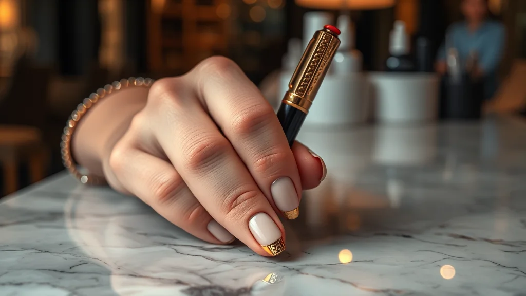 Mastering the Art of Nails School: The Ultimate Guide for Aspiring Pros 1 A close-up shot of a professional hand in a luxury nail studio setting.