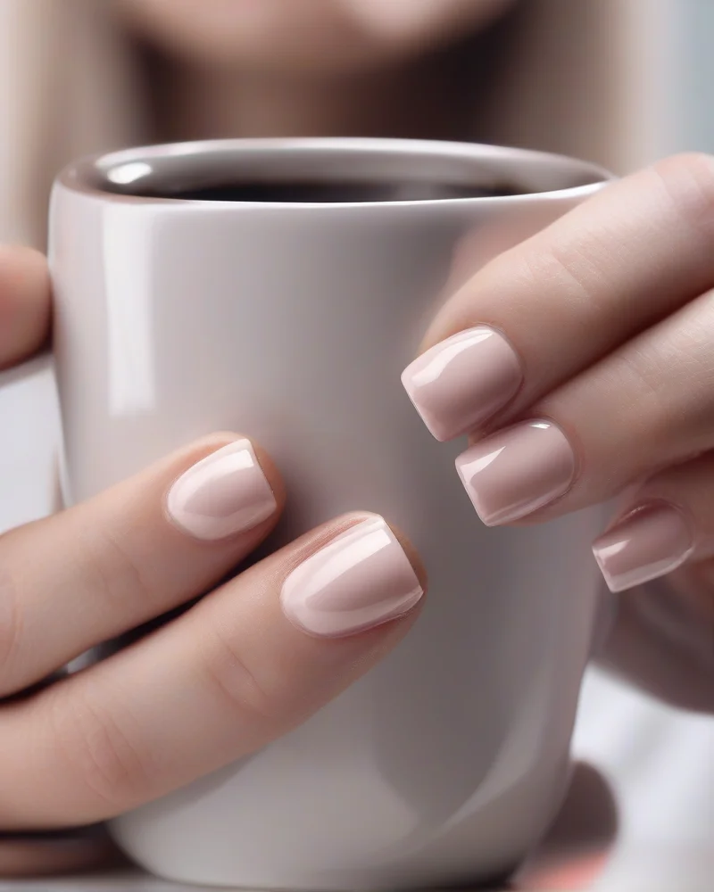 Minimalist Chrome Nail Art: The Ultimate Everyday Chic Guide 2 Short square nails with subtle minimalist silver chrome finish.