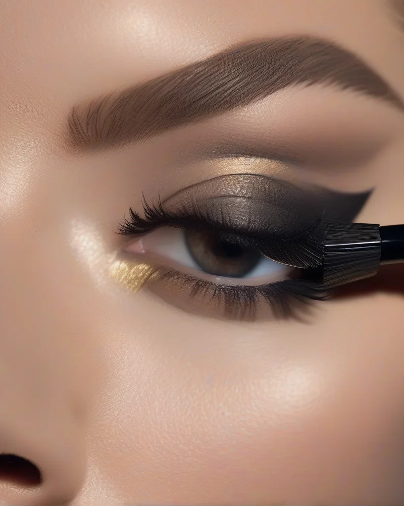 Kesha Makeup 3 Close up of a professional smudged kohl eye look for a rock star aesthetic