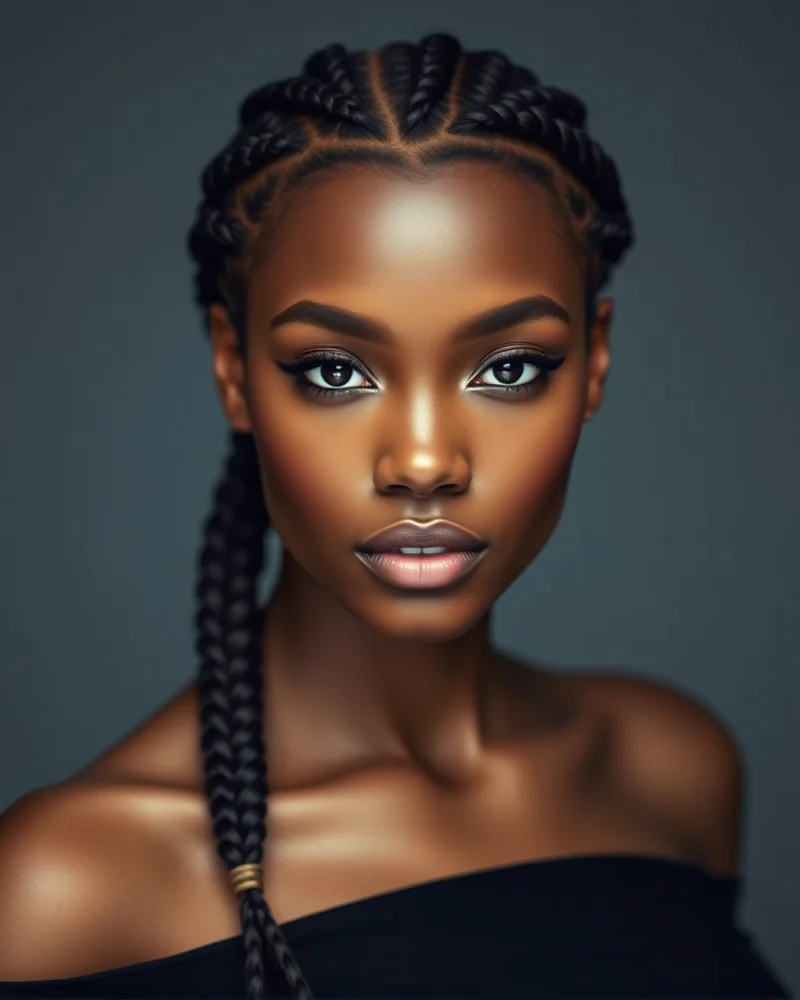 Managing Skin Boils: Professional Beauty & Hygiene Tips for Radiant Skin 3 Woman with intricate dutch braids focusing on scalp health.