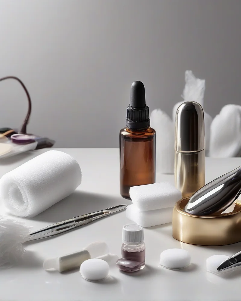 Professional tools for safe gel nail polish removal at home.