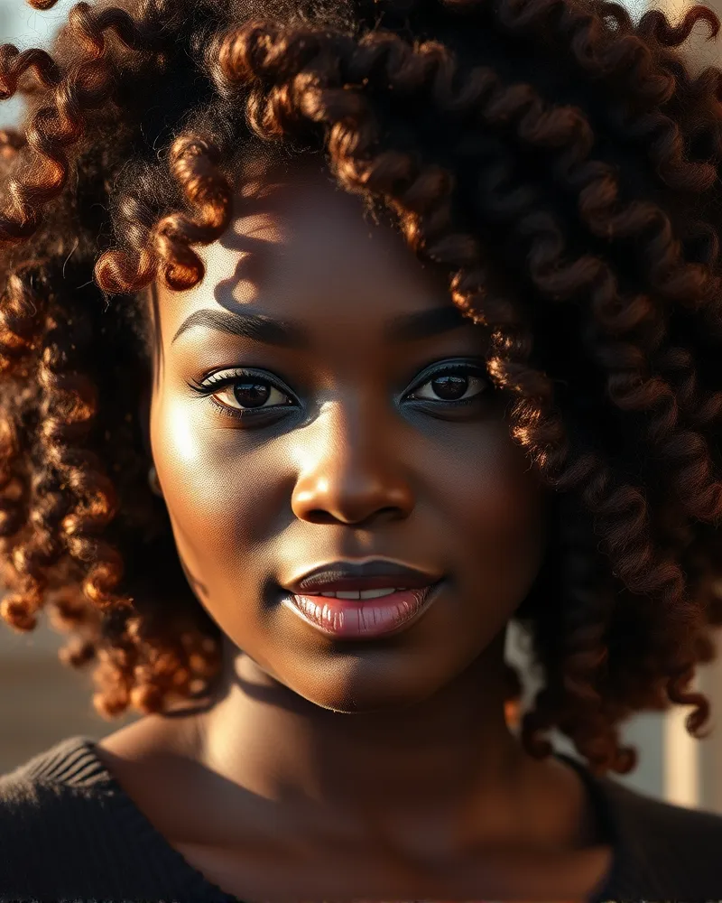 10 Chic Fall Hairstyles for Black Women: The Ultimate Seasonal Guide 4 Highly defined twist-out hairstyle on a Black woman with mahogany curls.