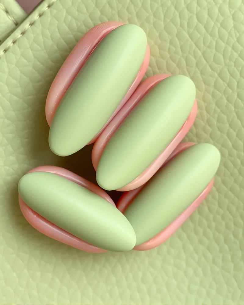 August September Nails: The Ultimate Transition Manicure Guide 4 Matte sage green almond nails, perfect for transitioning into fall.