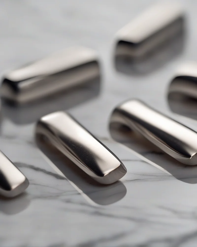 Minimalist Chrome Nail Art: The Ultimate Everyday Chic Guide 5 Minimalist chrome line art on matte nude nails.