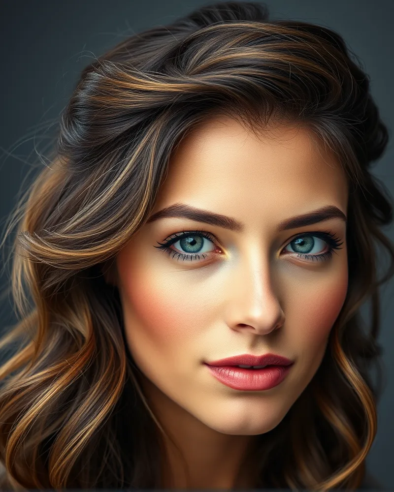 10 Picture Day Hairstyles That Guarantee a Flawless School Portrait 6 A woman with a chic half-up half-down twist hairstyle for picture day.