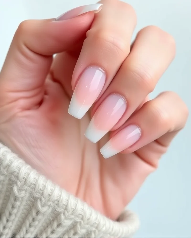 Metallic chrome tip design for fresh spring nail trends on short nails.