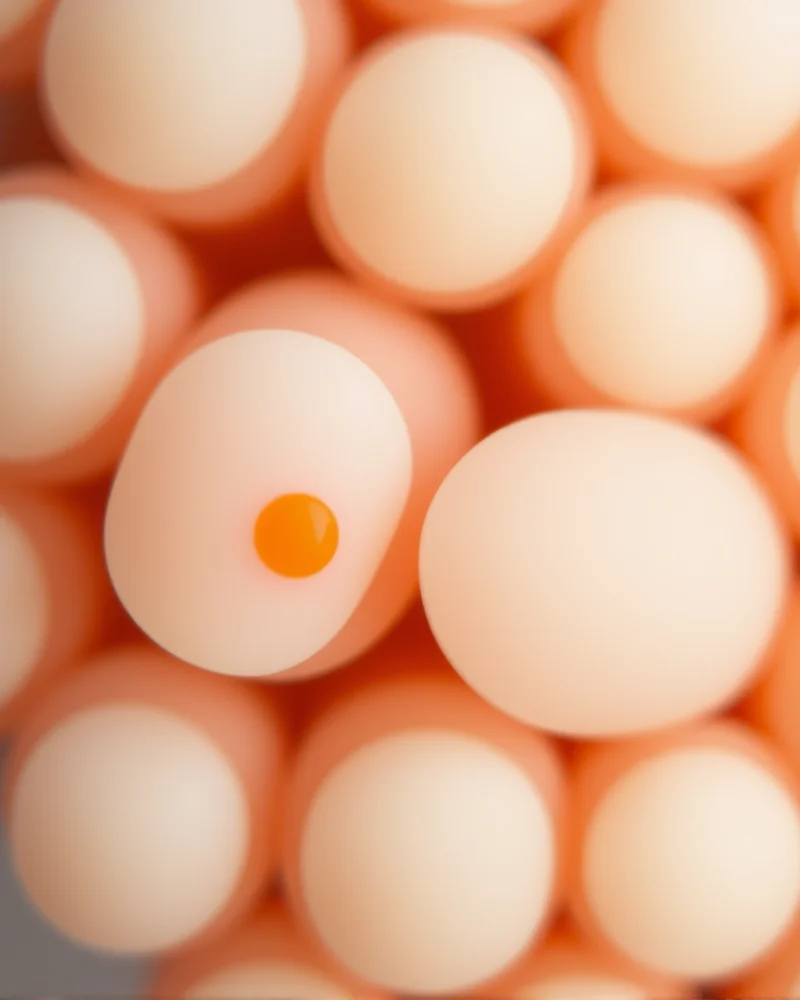 Simple Summer Nails: 7 Effortless Designs for Sunny Days 7 Close-up of minimalist dot nail art on a creamy base.