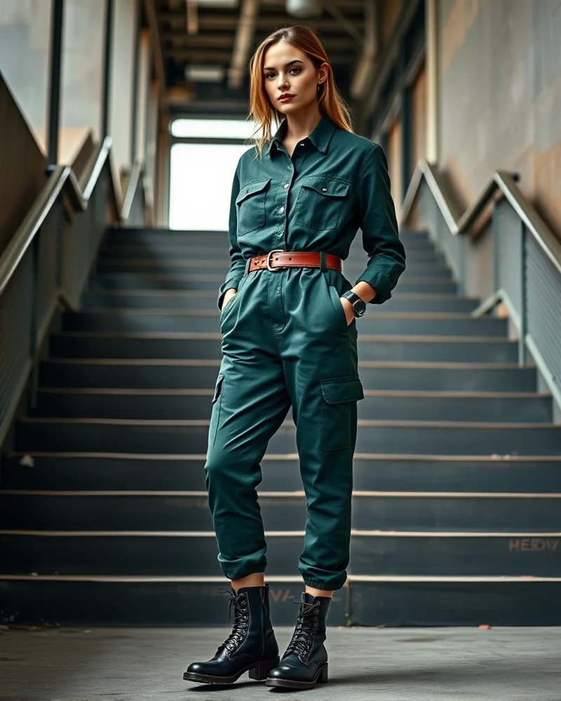 Fall Outfits 2026 Women: The Ultimate Editorial Style Guide 7 Elevated utility boiler suit as a key piece in fall outfits 2026.