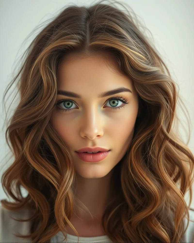 A person with a soft, natural perm showing wavy hair texture.