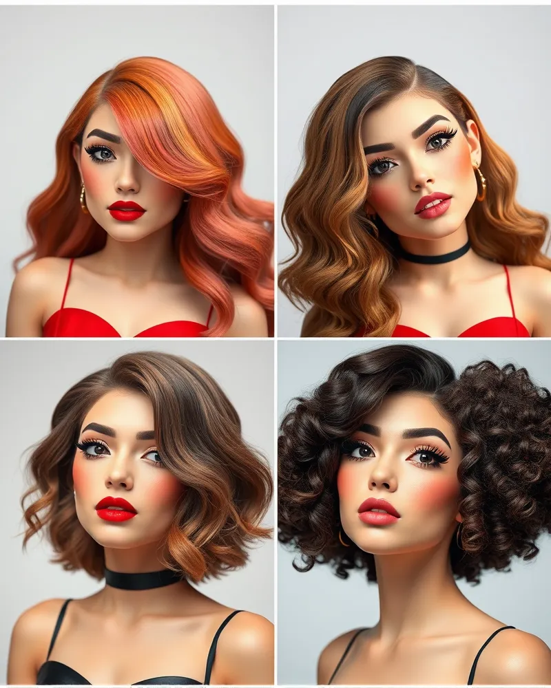 Top 7 Trendy Roblox Hair ID Codes for Your Virtual Avatar 8 Comparison grid of 4 trending Roblox hair IDs for 2024.
