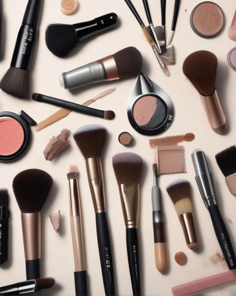 Kesha Makeup 6 Professional makeup kit including specialized brushes and setting sprays for stage-ready Kesha style makeup.
