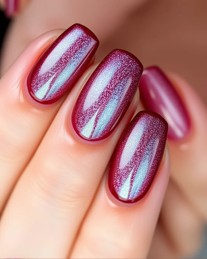15 Chic Nail Ideas Fall 2026: The Ultimate Seasonal Trend Report 8 Dark cherry glazed donut nails for a fall look.