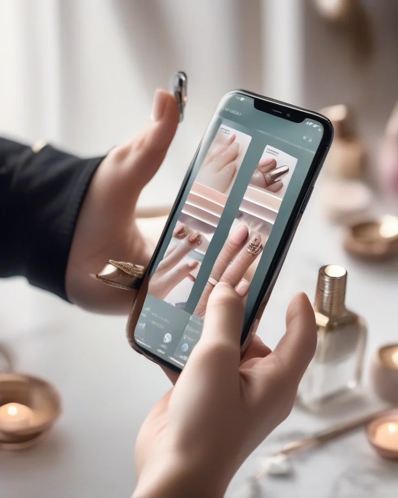 Nail Inspo September 9 Professional nail inspiration board on a smartphone screen showing trending autumn manicure styles.