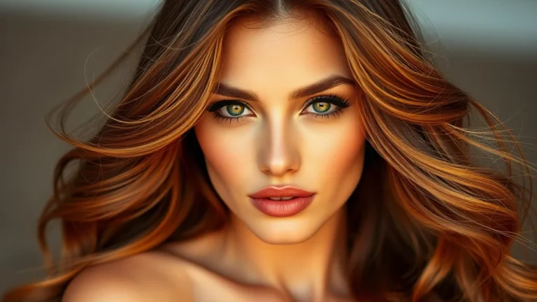 7 Stunning Brown Hair Color Trends for Every Skin Tone 6 A close-up shot of a woman with radiant, multi-dimensional chestnut brown hair styled in soft waves.
